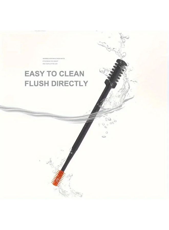 2 Pcs Black Manual Nose Hair Trimmer With Storage Box 360 Rotating Portable Shaver - Image 4