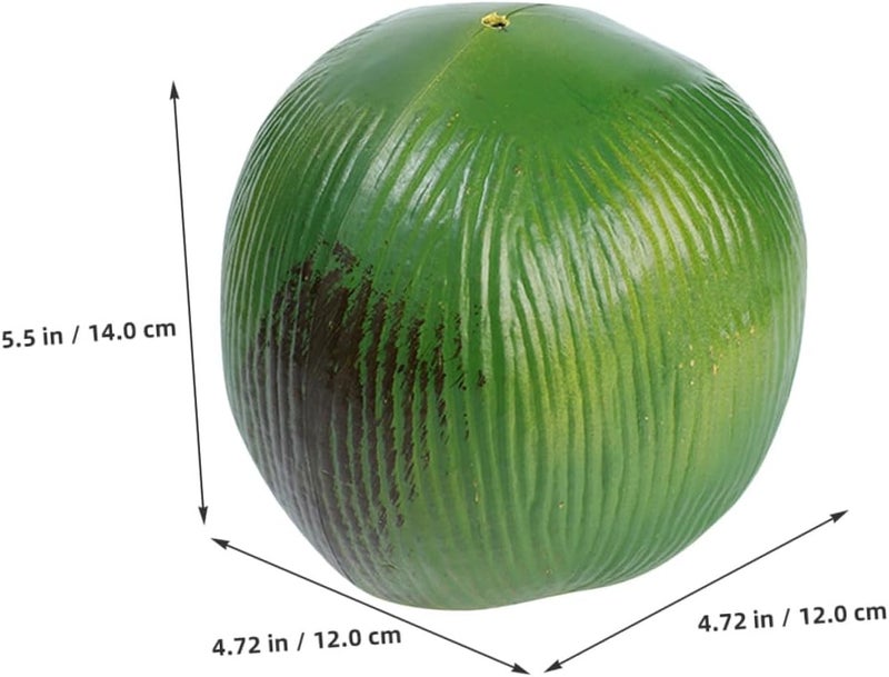 FOMIYES 3pcs Lifelike Artificial Coconut Faux Fruit Simulation Model Plastic Tropical Hawaiian Party Decorations for Luau Wedding Home Décor - Image 2
