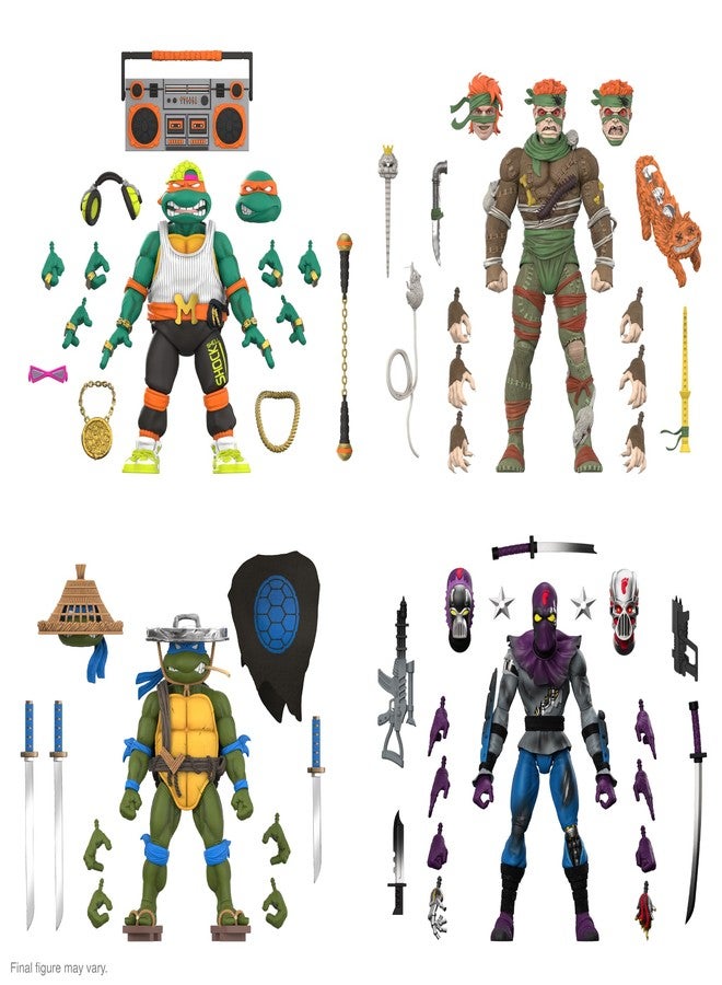 Super7 ULTIMATES! Teenage Mutant Ninja Turtles Rapper Mike - 7" TMNT Action Figure with Accessories Classic Cartoon Collectibles and Retro Toys - Image 5