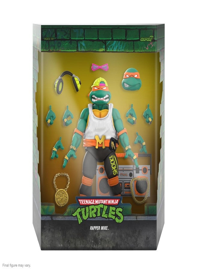 Super7 ULTIMATES! Teenage Mutant Ninja Turtles Rapper Mike - 7" TMNT Action Figure with Accessories Classic Cartoon Collectibles and Retro Toys - Image 2