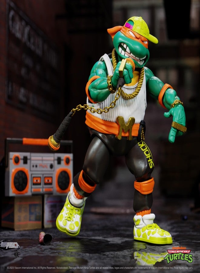 Super7 ULTIMATES! Teenage Mutant Ninja Turtles Rapper Mike - 7" TMNT Action Figure with Accessories Classic Cartoon Collectibles and Retro Toys - Image 3