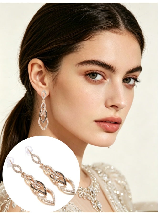 Arrangeli Earrings for Women, Unique Cutting Technique, Shiny Gemstone Brilliance Perfect Gifts for Wife Mother Sister, Dainty Wedding Party Jewelry for Family (H0355) - Image 1