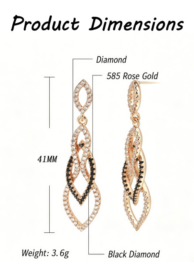 Arrangeli Earrings for Women, Unique Cutting Technique, Shiny Gemstone Brilliance Perfect Gifts for Wife Mother Sister, Dainty Wedding Party Jewelry for Family (H0355) - Image 2