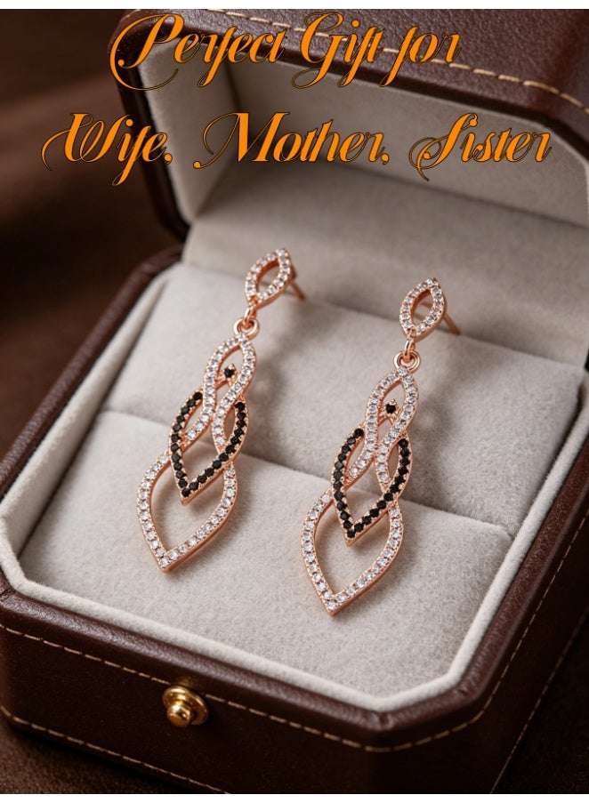 Arrangeli Earrings for Women, Unique Cutting Technique, Shiny Gemstone Brilliance Perfect Gifts for Wife Mother Sister, Dainty Wedding Party Jewelry for Family (H0355) - Image 5