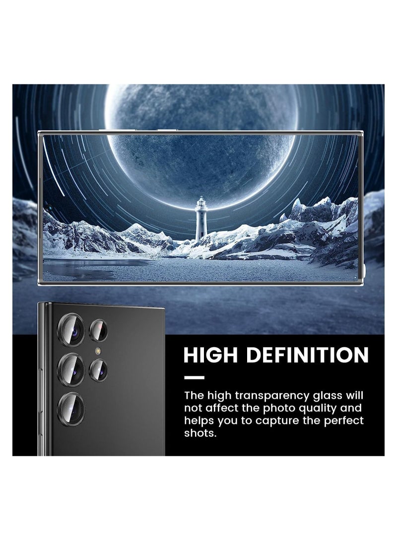 Samsung Galaxy S23 Ultra Camera Lens Protector, HD Tempered Glass Metal Lens Screen Protector Cover for Galaxy S23 Ultra 5G Accessories - Image 4