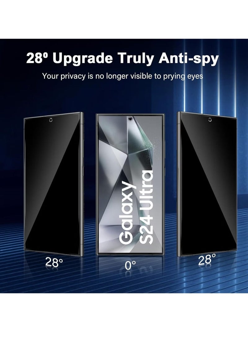 TIGER Full Screen Privacy Screen Protector for Samsung Galaxy S24 Plus – [Pack of 2] Anti-Spy Tempered Glass, 9H Hardness, Privacy Protection with 2 Camera Lens Protectors, Scratch-Resistant - Image 3