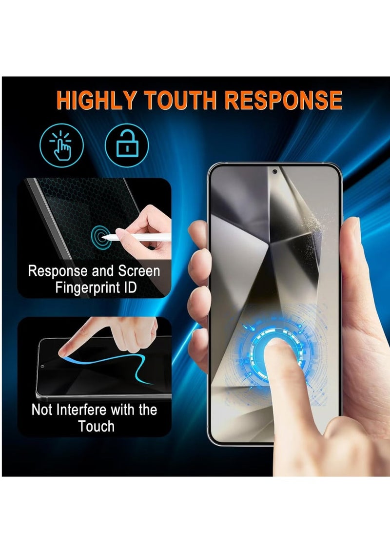 TIGER Full Screen Privacy Screen Protector for Samsung Galaxy S24 Plus – [Pack of 2] Anti-Spy Tempered Glass, 9H Hardness, Privacy Protection with 2 Camera Lens Protectors, Scratch-Resistant - Image 4