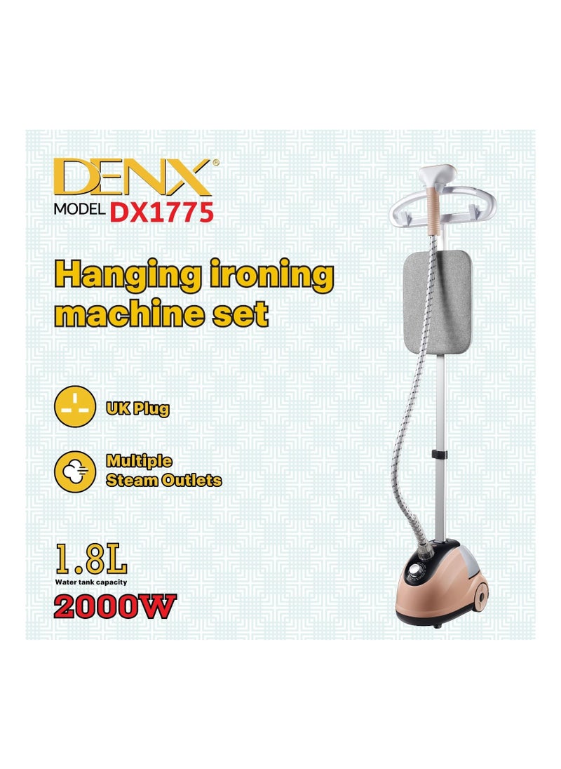 Denx - 2000W High Power Portable Vertical Steamer Iron Remove Wrinkles Fast , Professional Garment Steamer, 2 in 1, Flatbed Vertical Steamer, 2000W, Fast Heating with 1.8L Water Tank , From Denx - Image 1