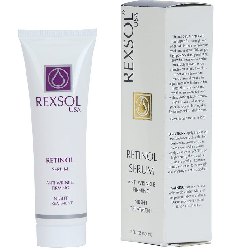 REXSOL Retinol Serum Anti wrinkle Firming  Best antioxidant serum for face  Pure Vitamin C for face Pure Retinol Vitamin Serum  Utmost Anti Wrinkle Serum for Deep Wrinkle Treatment 2 FL OZ