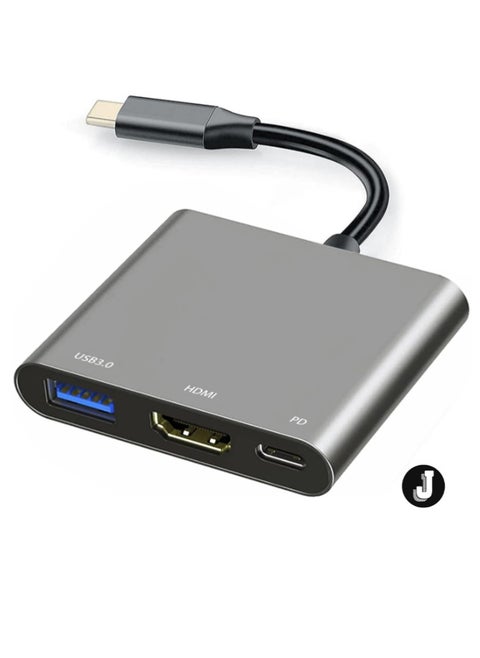 "USB-C to HDMI Multiport Adapter with Charging Port – 4K Converter, USB 3.0, Compatible with Mac, iPad Pro, MacBook, Chromebook"