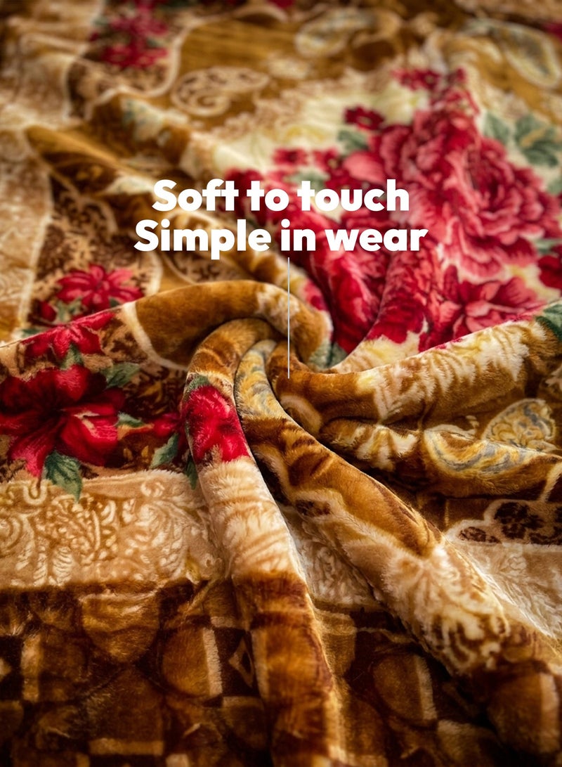 STARGOLD 160x220cm Weighted Comfort Blanket Extra Heavy 2 Ply Winter Throw for Single Bed, Premium Embossed Wool Feel Bedding, 10LBS, SG-BL905 - Image 5