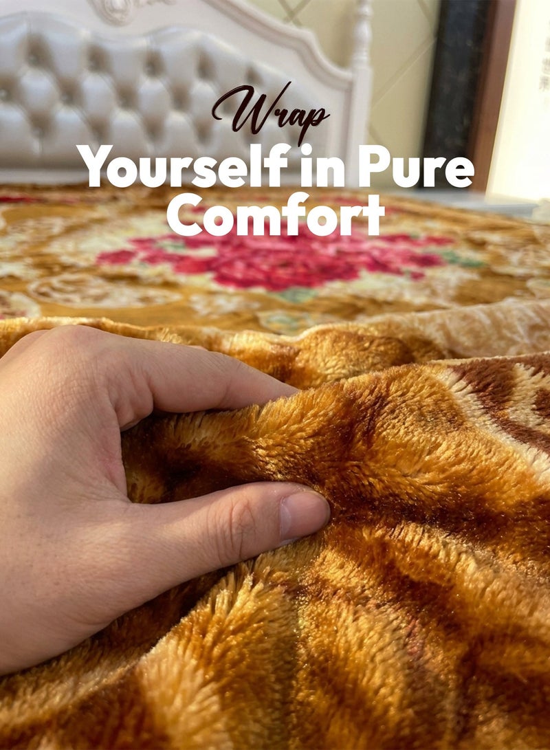 STARGOLD 160x220cm Weighted Comfort Blanket Extra Heavy 2 Ply Winter Throw for Single Bed, Premium Embossed Wool Feel Bedding, 10LBS, SG-BL905 - Image 3