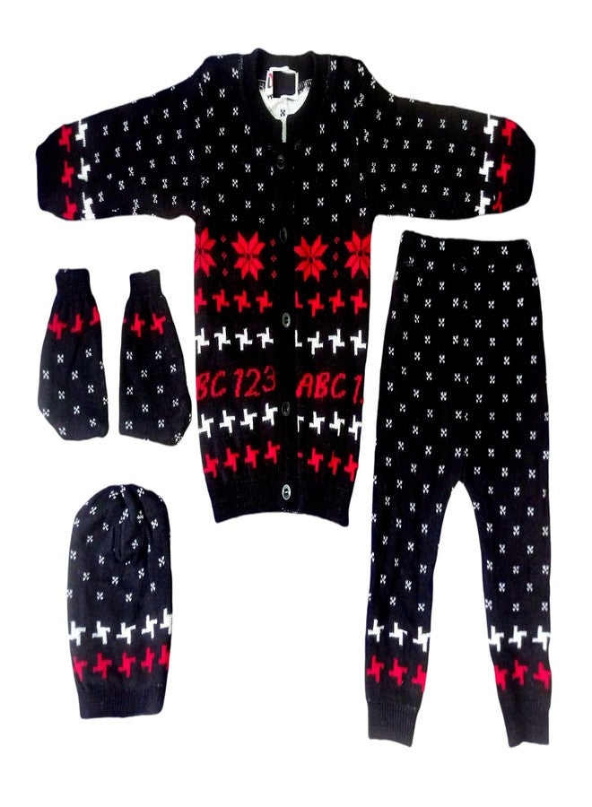 JUSTLIST Infants Sweater - Woolen Baby Sweater || Sweater for 0-3 Months, Black - Image 1