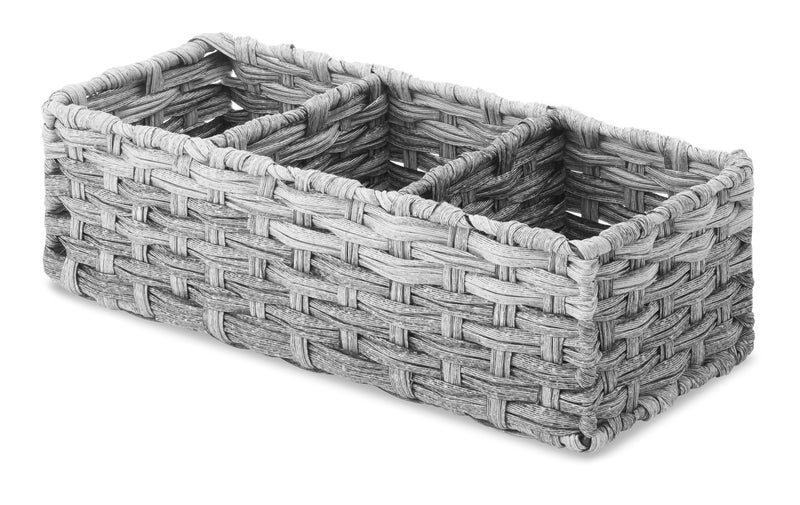 Whitmor Split Rattique Tank Topper Gray Wash - Image 2