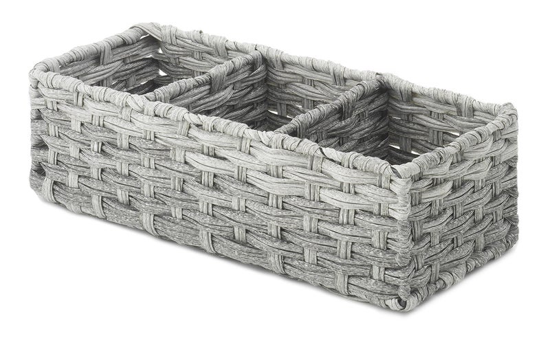 Whitmor Split Rattique Tank Topper Gray Wash - Image 1