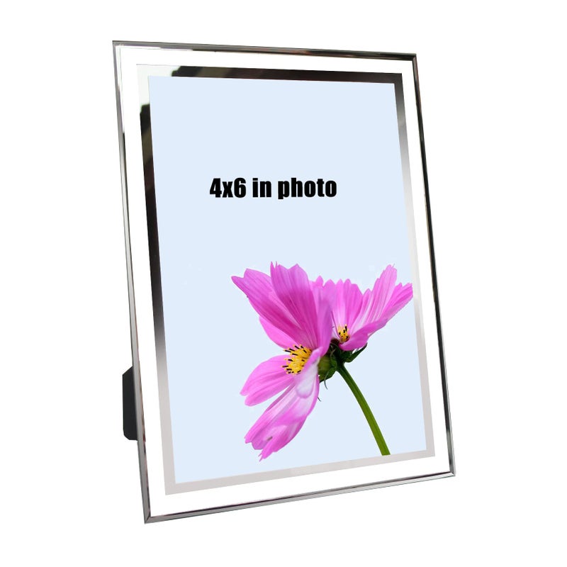 ABAJI 4x6 Glass Frame Small Photo High Transparency Vertical and Horizontal Style for Desk Shelf and Office Table Family Gallery and Wedding or Holiday Decoration - Image 1