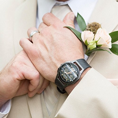 Bulova ساعة بولوفا CURV كرونوغراف سوداء وتيتانيوم 98A162 - Image 4