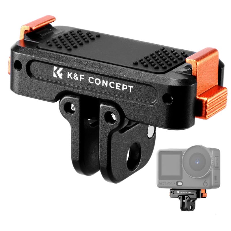K&F Concept Magnetic Quick Release Adapter Mount Compatible with DJI Osmo Nano/Osmo Action 6, Expansion Stand with 1/4 Screw Hole/Foldable Connector/Quick-Release Buckle, Action Camera Accessories - Image 1