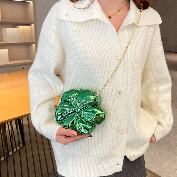 High-Grade Personality Acrylic Flower Bag Evening Bag Fashionable Celebrity Banquet Shoulder Crossbody Bag - Image 3