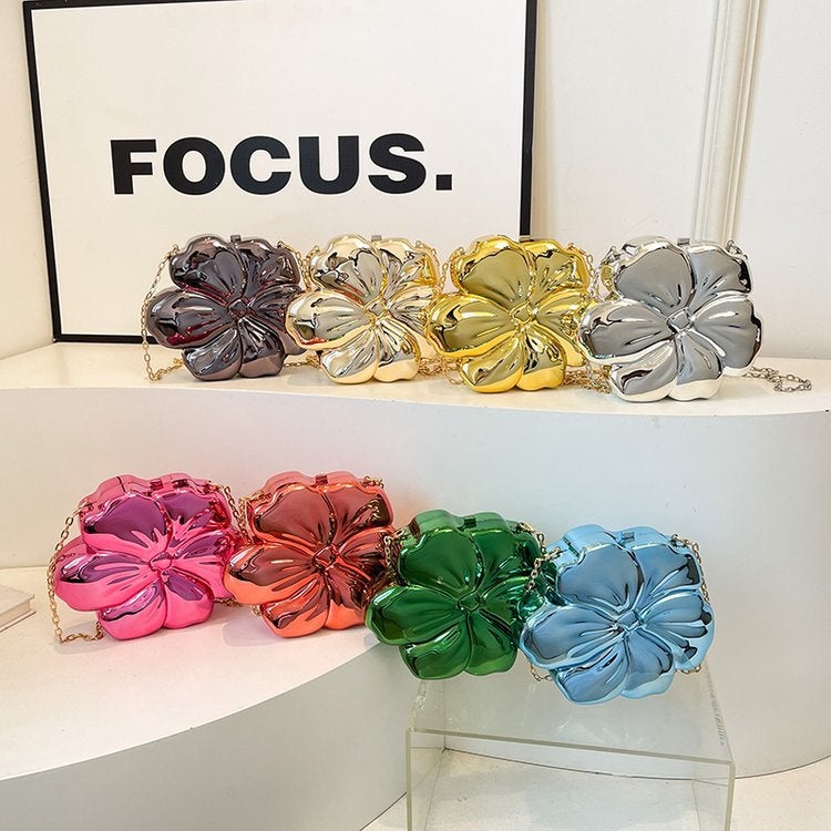 High-Grade Personality Acrylic Flower Bag Evening Bag Fashionable Celebrity Banquet Shoulder Crossbody Bag - Image 2