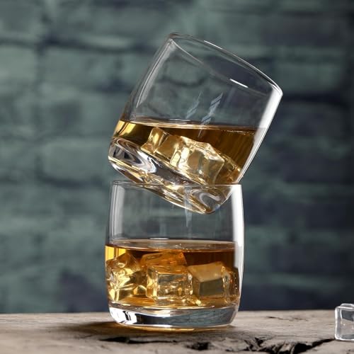 Wlasss Whiskey Glasses Set of 6, Premium Crystal Bourbon Glass, 10.5 oz Drinking Glasses for Scotch, Cocktail, Whisky and Juice, Transparent Rocks Glasses, Dishwasher Safe Glassware, Gifts for Fathers - Image 3