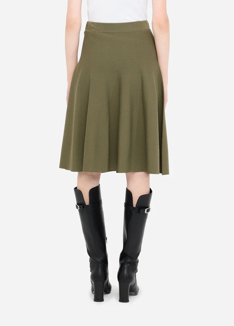 ليو جو تنورة ميدي محبوكة