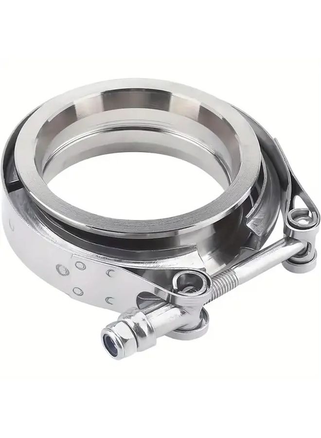 1pc 2.5 Inches Stainless Steel Exhaust Clips Quick Release Automotive V Belt Clamp for Turbochargers Drains Exhaust Systems Vehicle Performance Upgrade Heavy Duty - Image 1