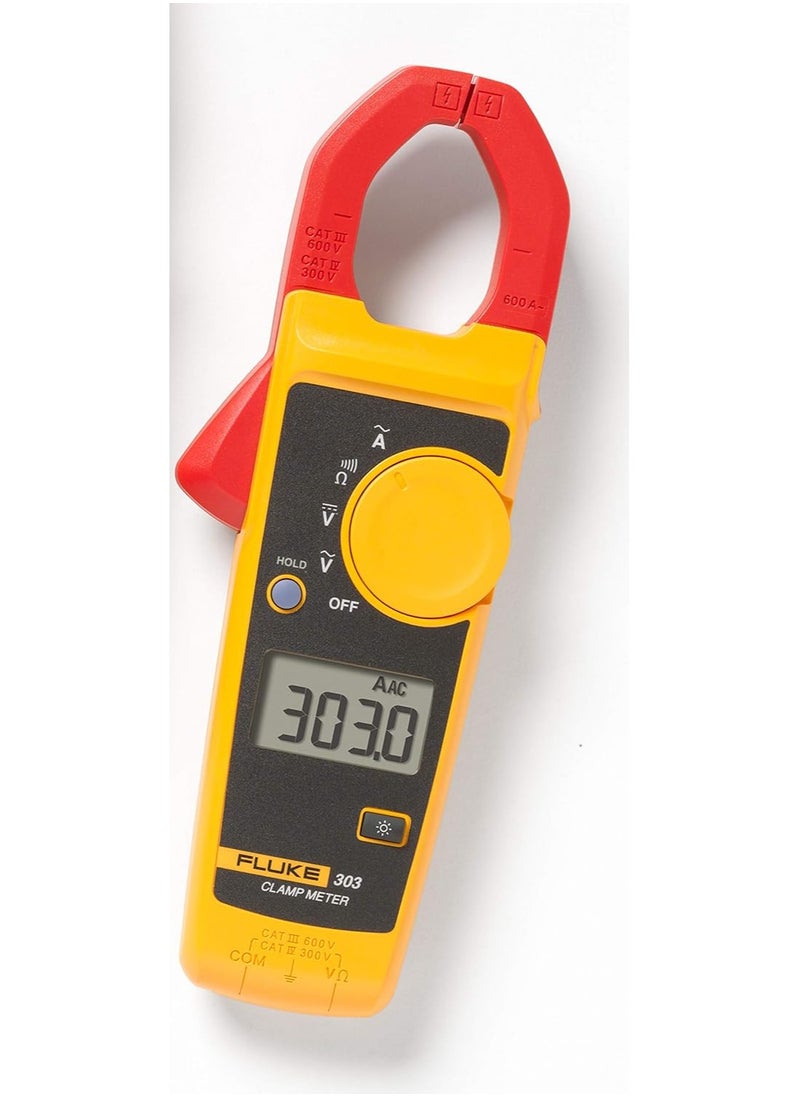 303 Clamp Meter, True RMS AC Current Measurement, Multimeter Tester with Jaw Opening, LCD Display
