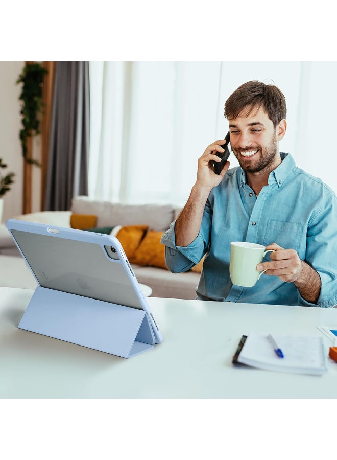 iPad Air 13 inch Case M2 2024\2025 with Pencil Holder, Compatible with iPad Pro 12.9 6th/5th/4th/3rd Generation Case 2022/2021/2020/2018, Auto Wake/Sleep, Slim Clear Back Shell, Sky Blue - Image 3