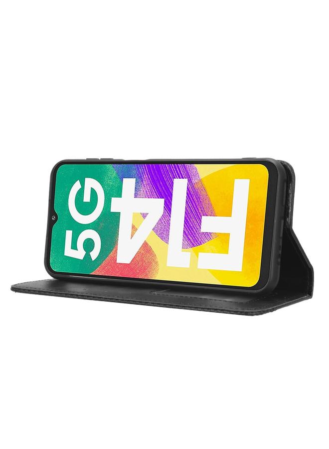 S-TOP Case For Samsung Galaxy F14 Global Magnetic Buckle Retro Texture Leather Phone Case - Image 5