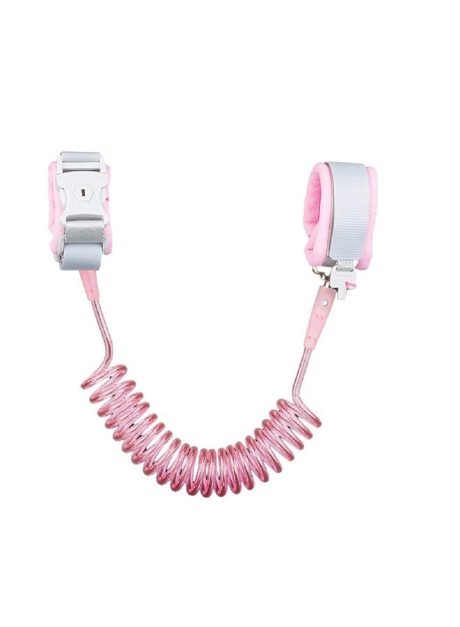 JZS Toddler Harness Walking Leash Child Anti Lost Wrist Link Kids Safety Wrist Leash for Boys and Girls with Key Lock,1.5 meters Long - Image 1