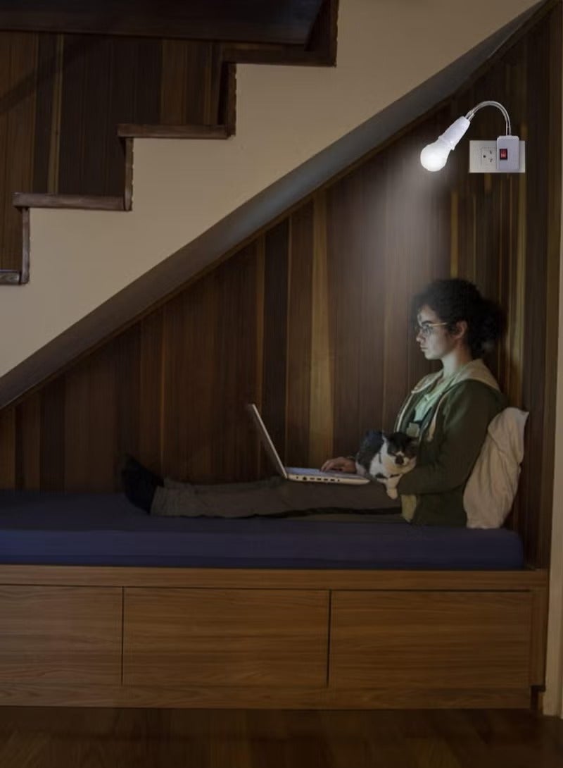 Red Leaf 13A British switch lamp holder British standard plug British universal extended lamp holder, E27 screw mouth Middle East switch lamp control switch, white - Image 4