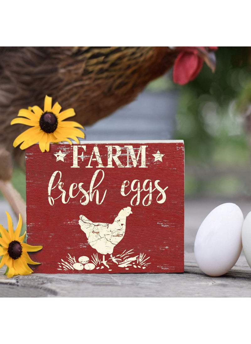 G GSS Designs GSS Designs Farm Fresh Eggs Stencil (12x12 Inch) Farm Chicken Sign for Kitchen Wood Wall Home Decor Country Rustic (SL-090)  - Image 3