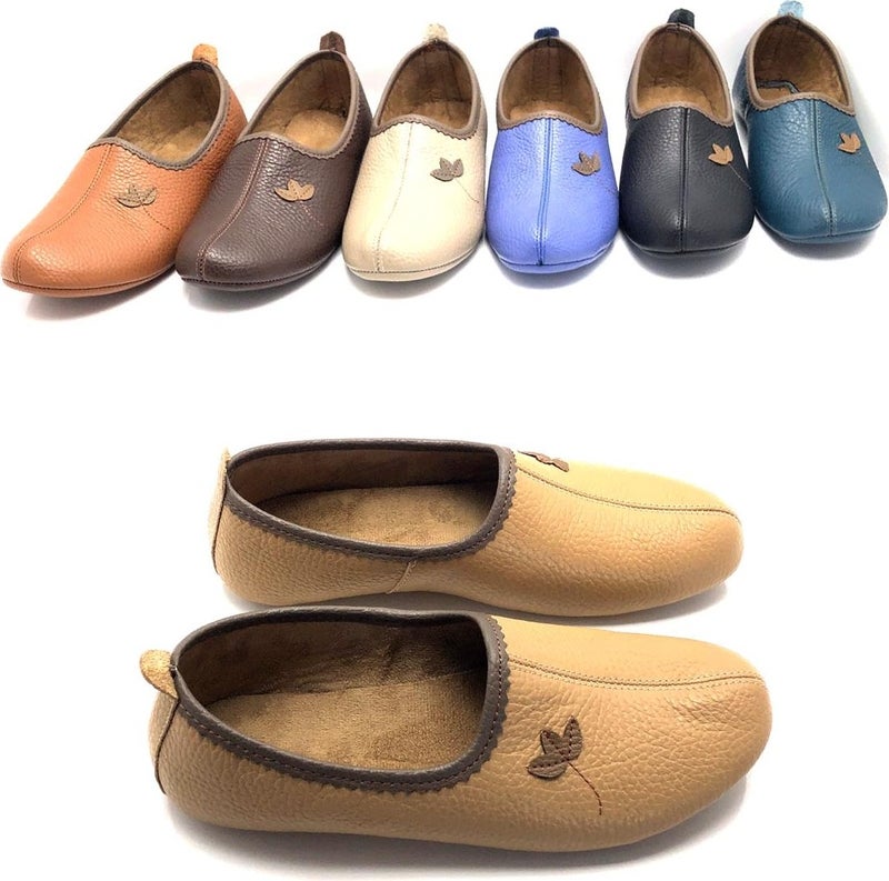 Derilax Genuine Leather Hajj Umrah Tawaf Slippers and Home Shoes  - Image 1