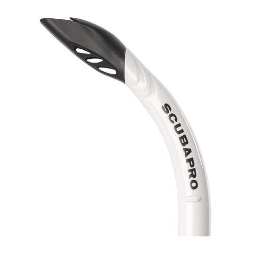 SCUBAPRO Escape SemiDry Snorkel with Purge Valve and Splashguard BarrelTop Design White - Image 3