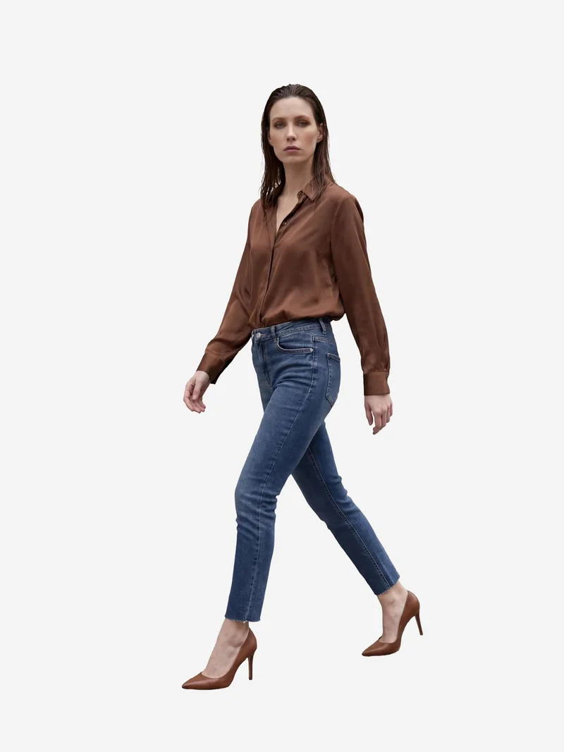 MY FASHION High Waist Skinny Leg Denim Pants