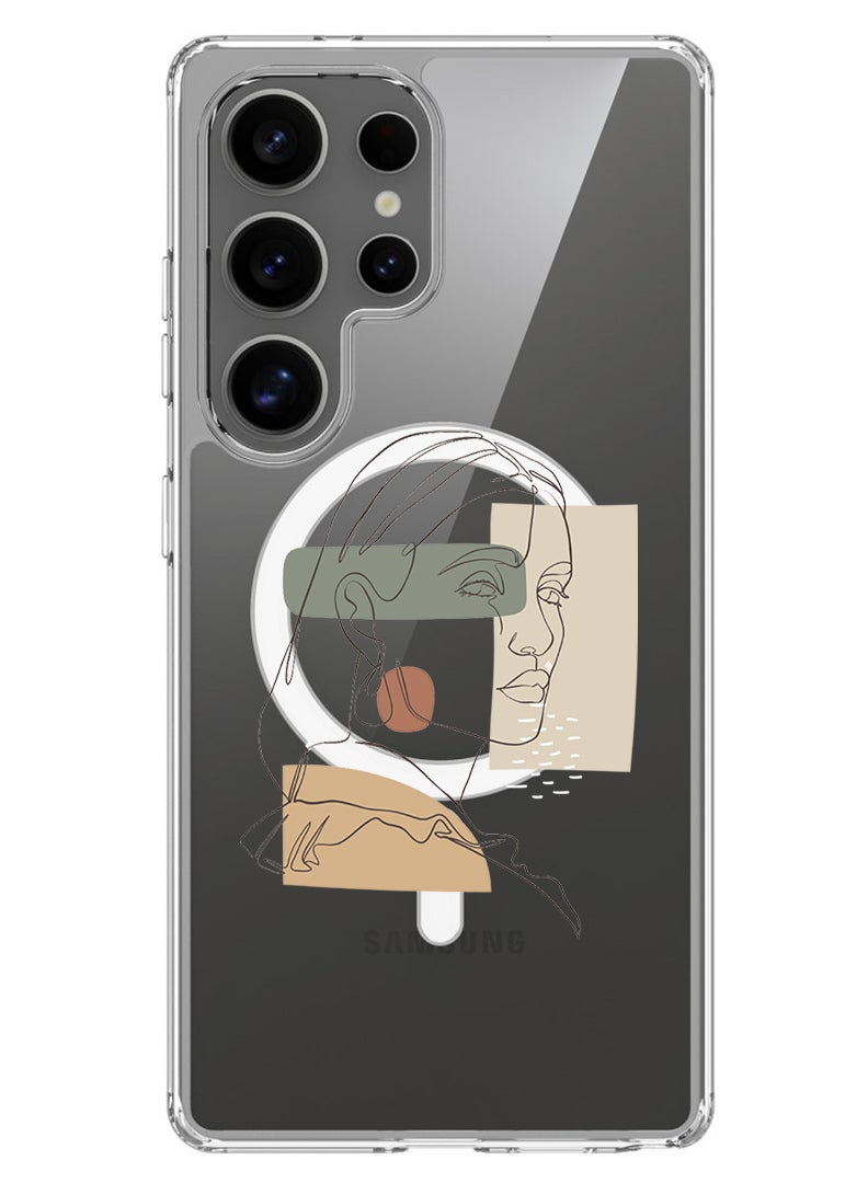 Theodor Magnetic Case for Samsung Galaxy S25 Ultra 6.9-inch Compatible with MagSafe Wireless Charging, Shockproof Phone Bumper Cover Women - Image 1