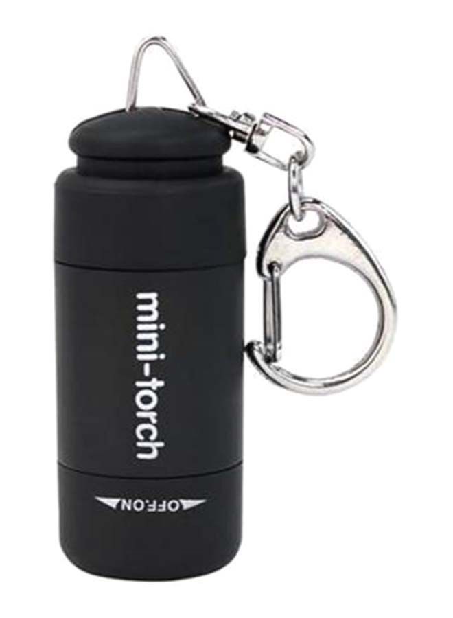 NIBEMINENT USB Rechargeable Mini Torch Black/Silver 