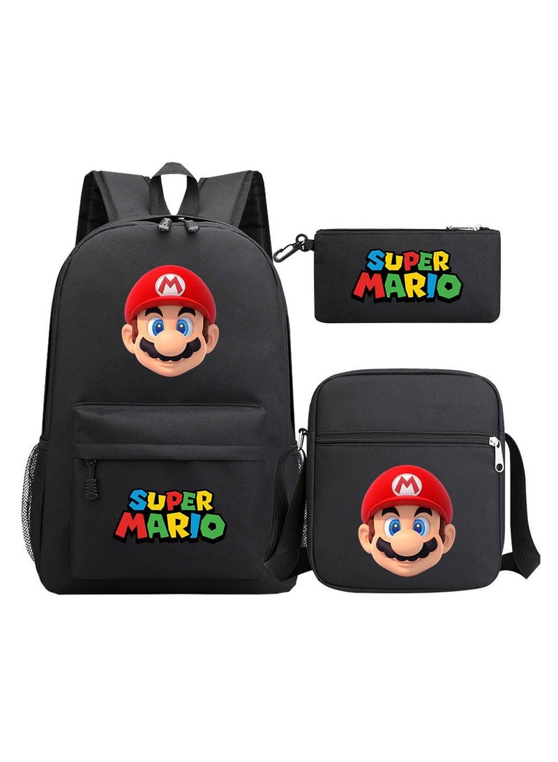 Super Mario Printed Youth Large Capacity Men's and Women's Shoulders