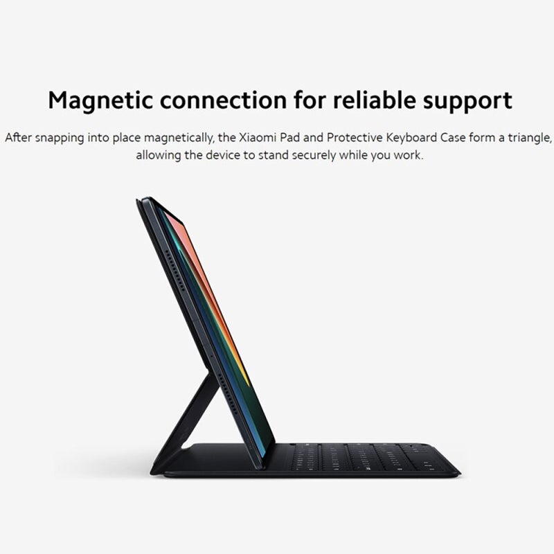 Magnetic Keyboard Case: 63-Key Ergonomic Wireless Keyboard With Army Green PU Leather, Magnetic Absorption Triangular Stable Support - Skin-Friendly Light Portable Protective Cover for Xiaomi Pad 5 an - Image 4