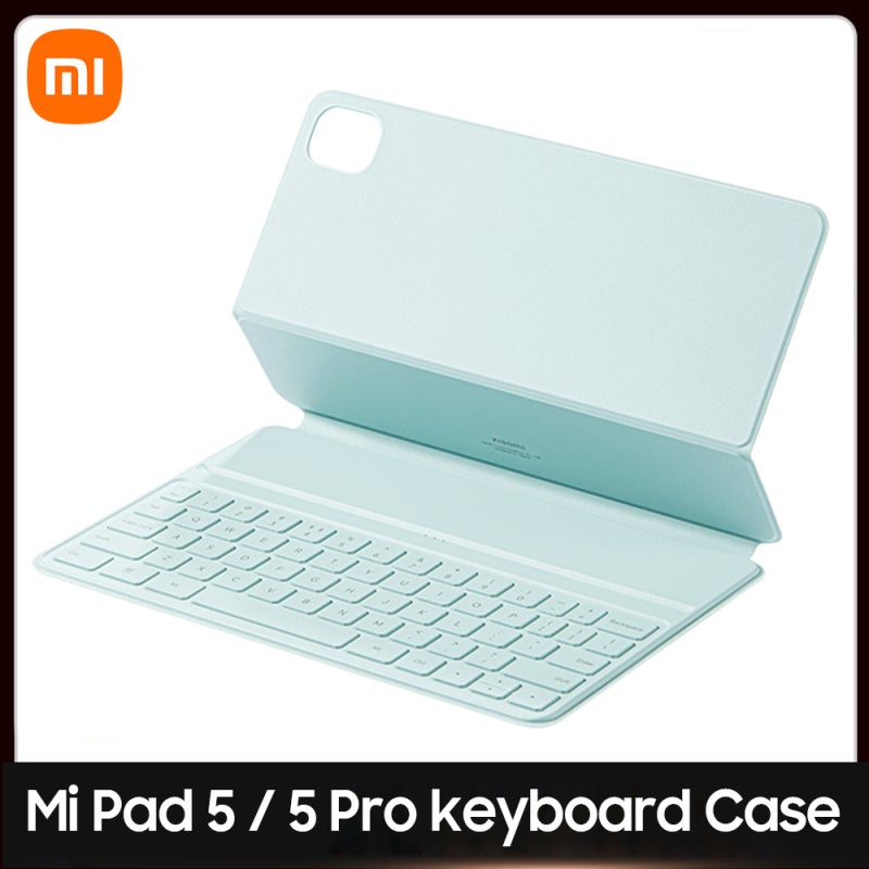 Magnetic Keyboard Case: 63-Key Ergonomic Wireless Keyboard With Army Green PU Leather, Magnetic Absorption Triangular Stable Support - Skin-Friendly Light Portable Protective Cover for Xiaomi Pad 5 an - Image 1