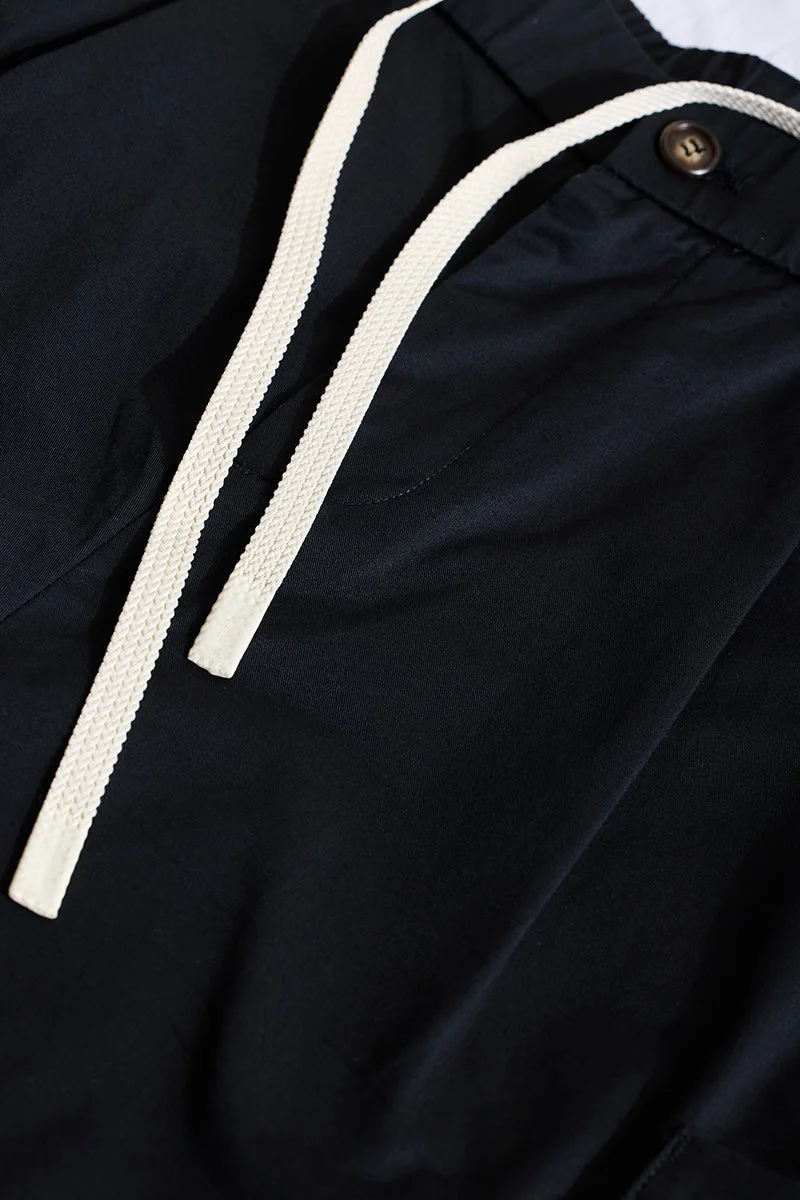 SNITCH Navy Mid Rise Relaxed Fit Cargo Pants