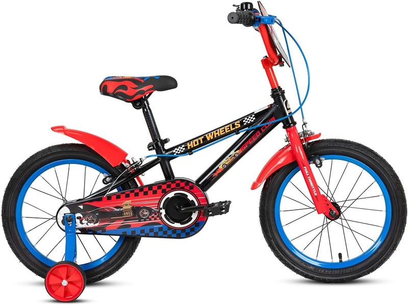 Spartan Hot Wheels Speed Club 16-Inch Bicycle For Kids | 16-Inch Wheel Size | Official Licensed Bike with Adjustable Seat, Removable Training Wheels & Mudguards – Safe, Stylish Ride for Little Racers - Image 2