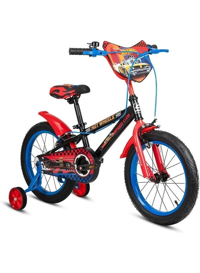 Hot Wheels Speed Club Bicycle for Kids – Official Licensed Bike with Adjustable Seat, Removable Training Wheels & Mudguards – Safe, Stylish Ride for Little Racers