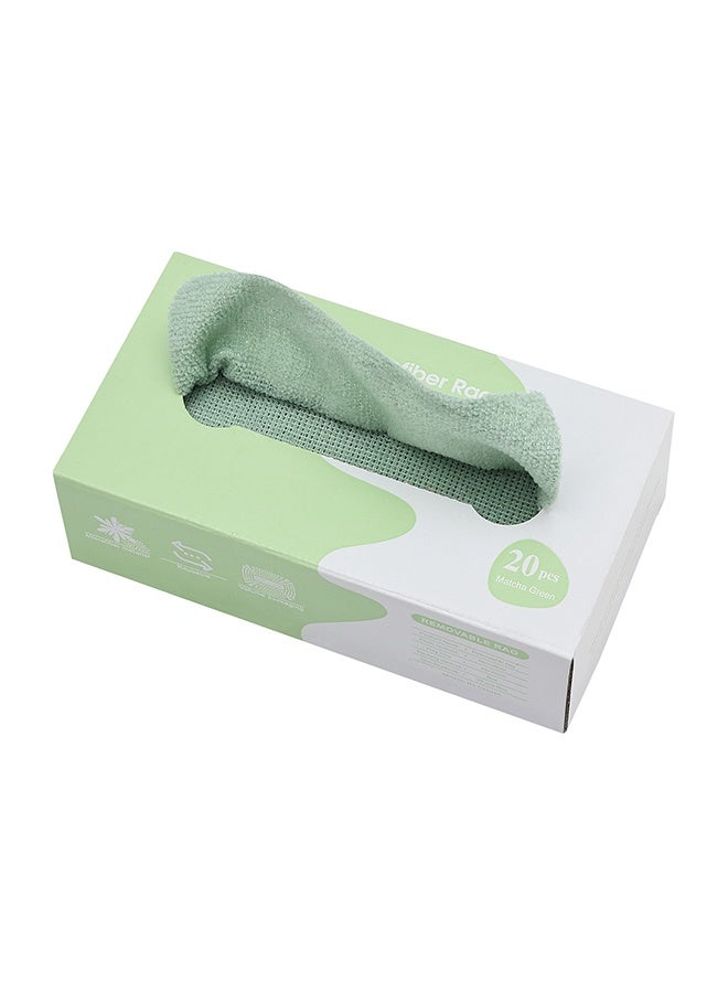 LAWAZIM 20 Piece Removable Microfiber Rags -20x20cm- Ultra Absorbent Lint-Free Cleaning Cloths in Extractable Dispenser Box for Kitchen or Household, Car, Window, Glass, and Multi-Surface Use - Green - Image 3