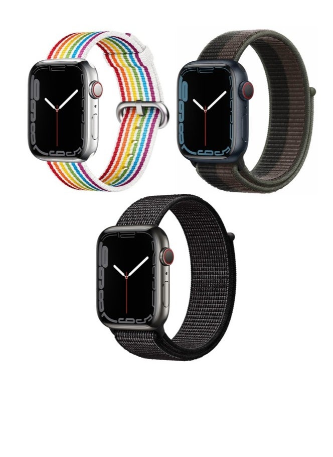 Perfii - 3pcs Apple Watch Strap 42/41/40/38mm Replacement for Apple Watch Series 10/9/8/7/6/5/4/SE - Image 1