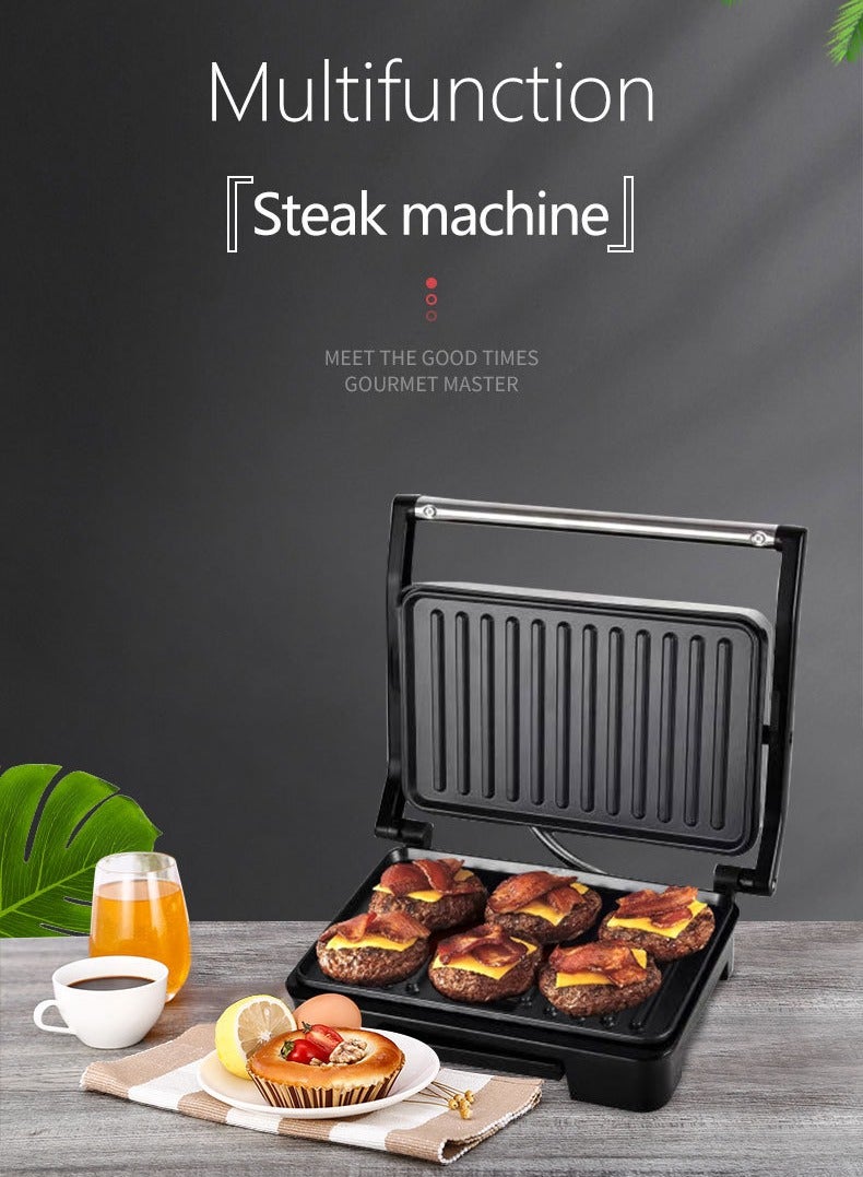 sokany Non-Stick Grill, Panini/Sandwich Grill, Steak Machine, 850 Watts, for Grilled Meat, Sausages, Hamburgers, Bread Sandwich SK-223 Black - Image 4