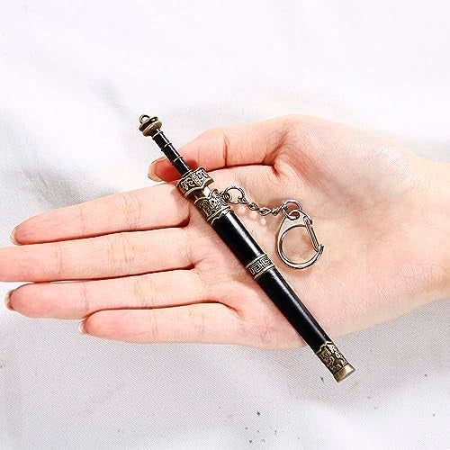 Lanxitown Mini Katana Mini Sword with Plastic Stand Samurai Sword Metal Weapon Model Toy Katana Anime Swords Keychain 4.7 inches (Style B) - Image 4