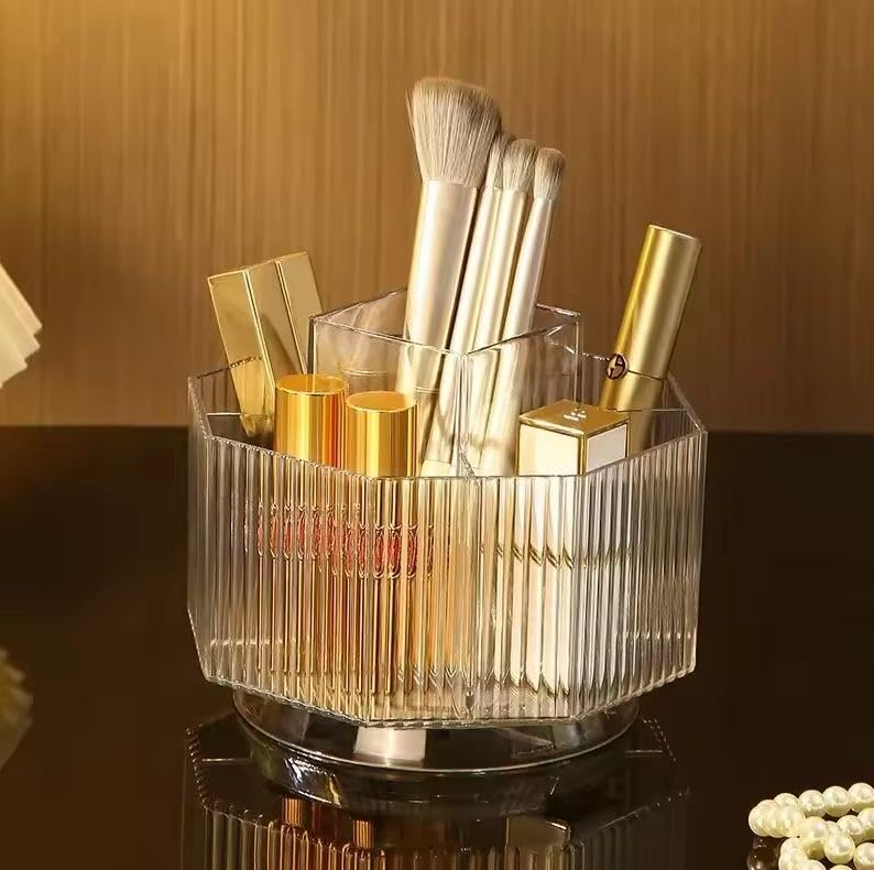 Crobat Desktop 360 degree Rotating Cosmetic Storage Box Makeup Holder for Vanity Bathroom - Image 5