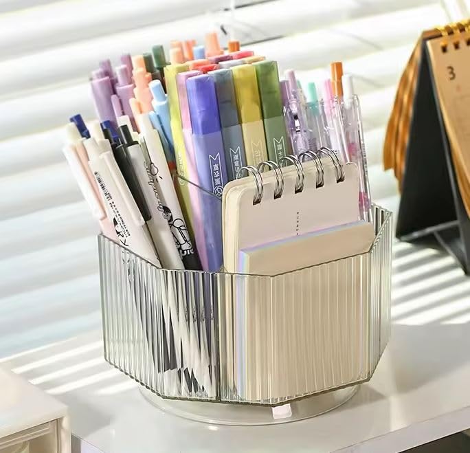 Crobat Desktop 360 degree Rotating Cosmetic Storage Box Makeup Holder for Vanity Bathroom - Image 2